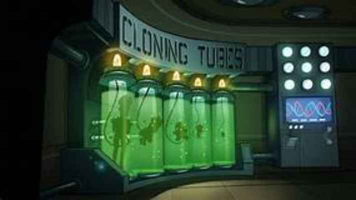 DISNEY GENETIC CLONING LAB AND CLONED CHARACTERS
